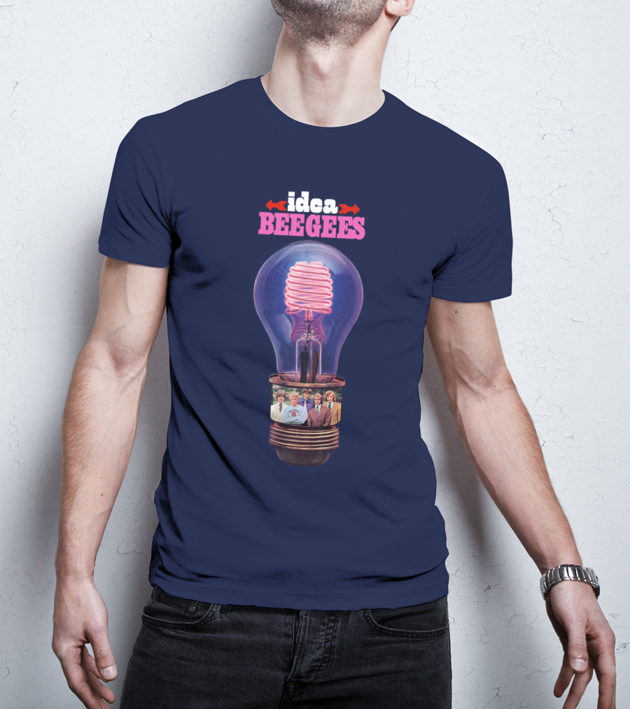 Idea Bee Gees Light Bulb Neon Photographic Group T-Shirt