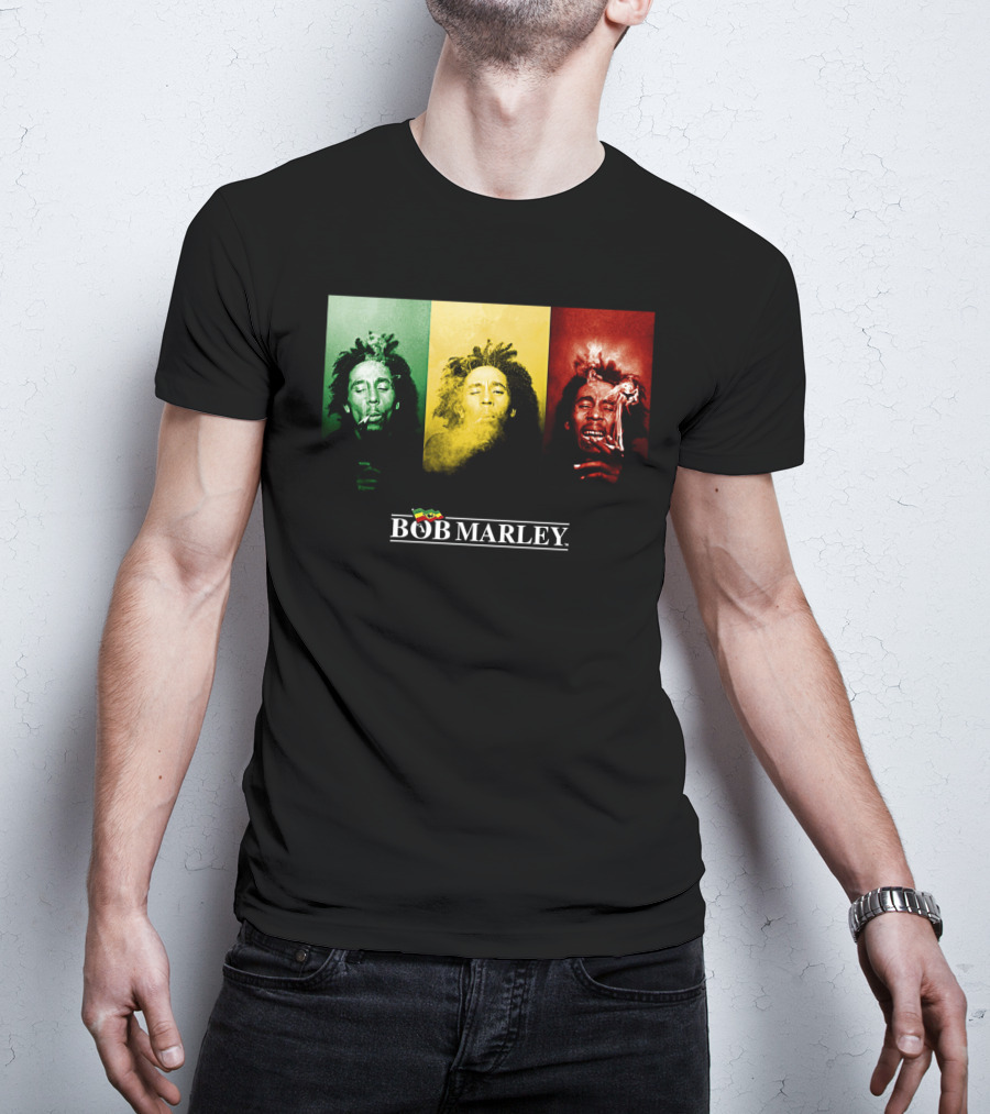 Bob Marley Rasta Tricolor Smoke T-Shirt