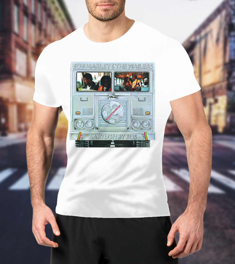 Bob Marley & The Wailers Babylon By Bus Album Cover T-Shirt