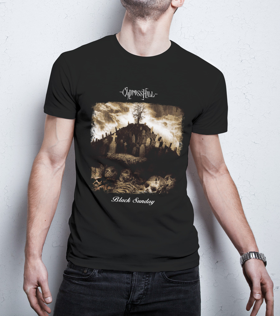 Cypress Hill Black Sunday Graveyard Scene T-Shirt