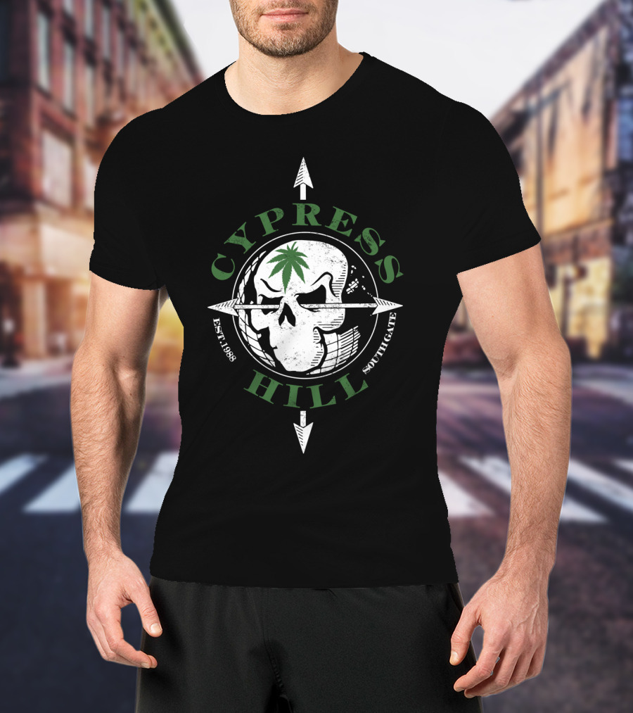 Cypress Hill Skull And Arrows South Gate Est. 1988 T-Shirt