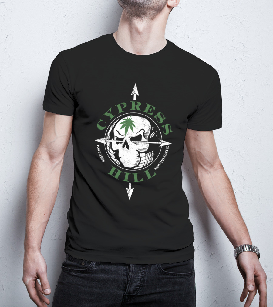 Cypress Hill Skull And Arrows South Gate Est. 1988 T-Shirt