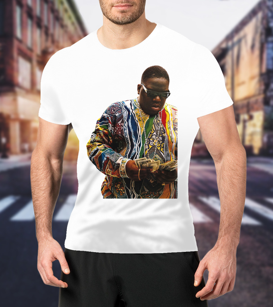 Colorful Sweater Money Counting Sunglasses T-Shirt
