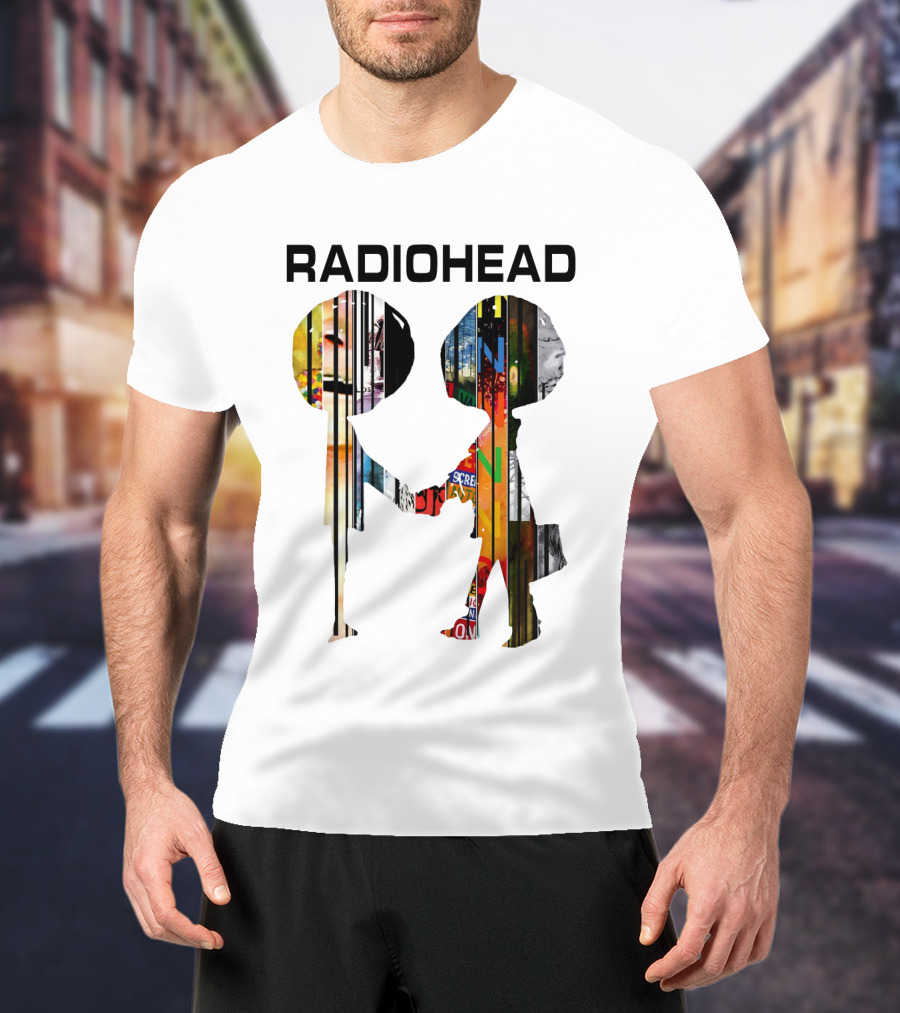 Radiohead Album Artwork Silhouettes Collage T-Shirt