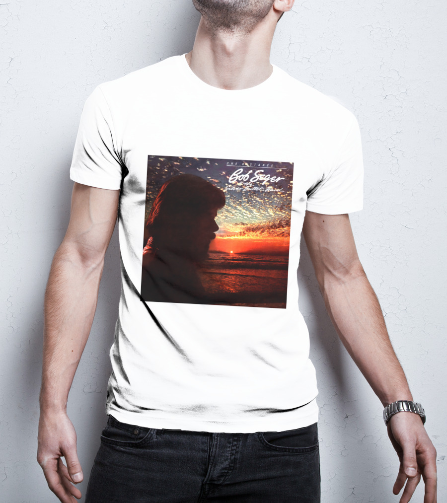Bob Seger Against The Wind The Distance Album Cover Sunset Silhouette T-Shirt