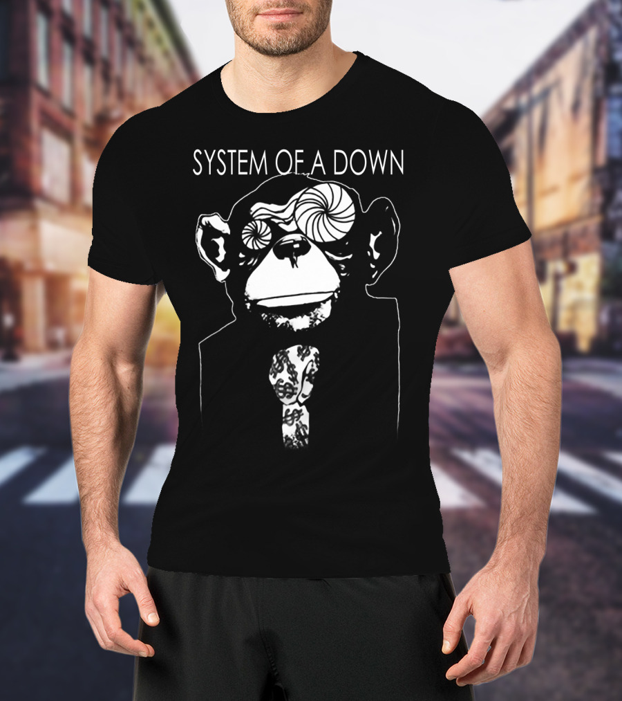 System Of A Down Optical Spiral Monkey T-Shirt