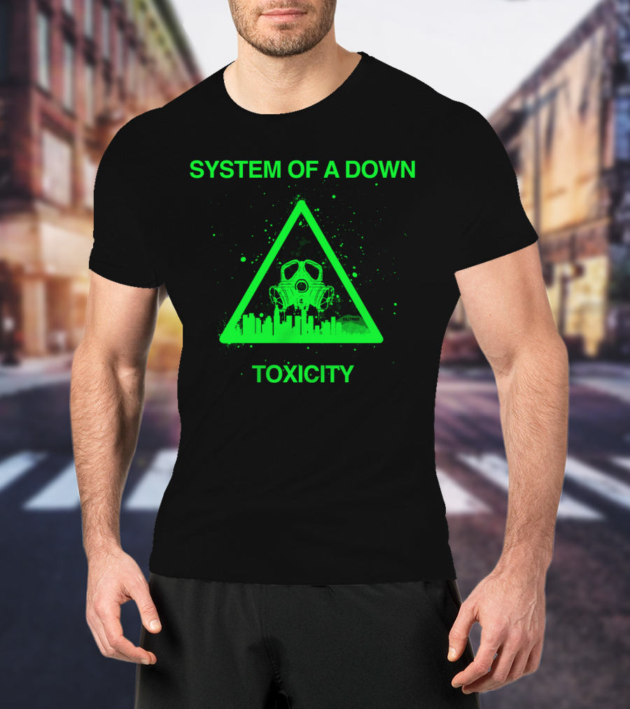 System Of A Down Toxicity Gas Mask Triangle T-Shirt