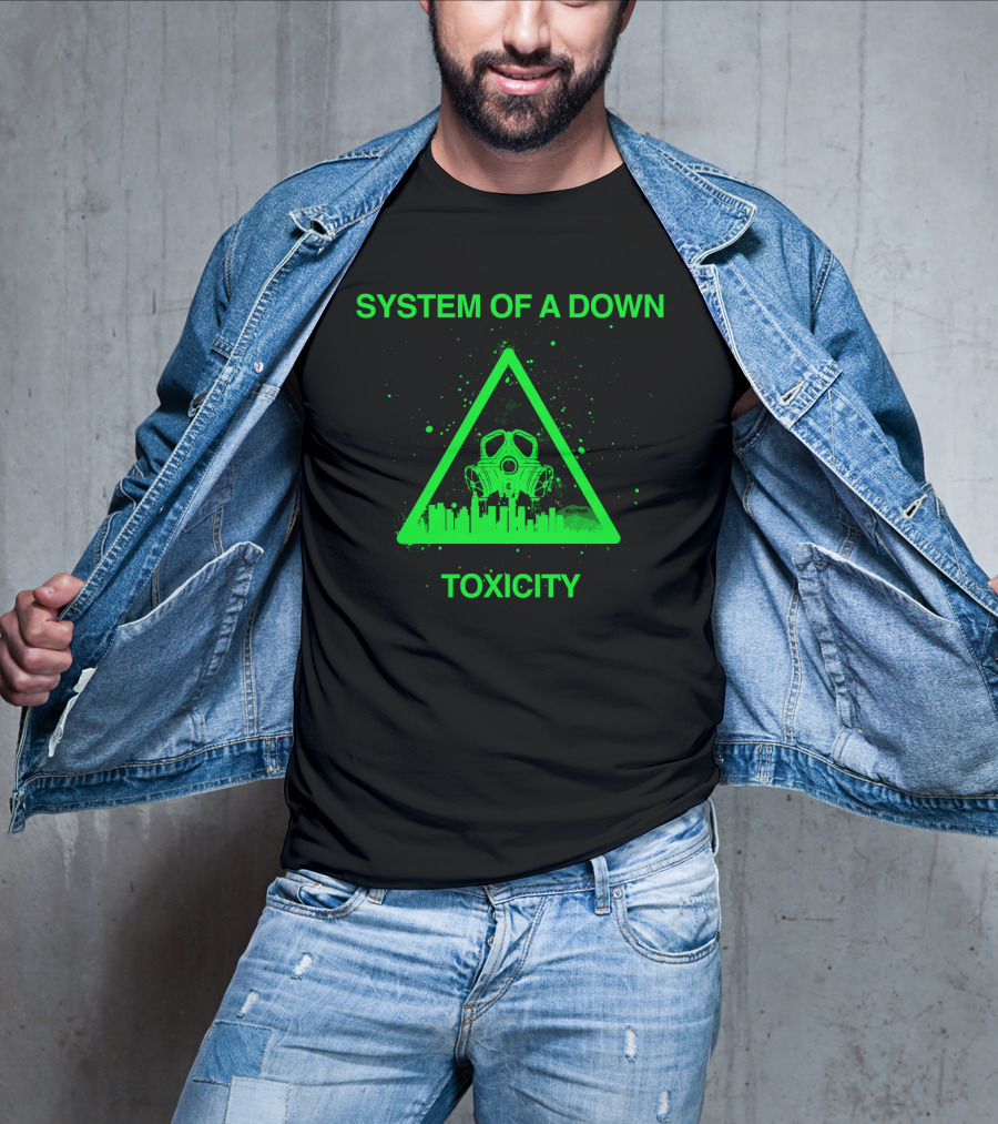 System Of A Down Toxicity Gas Mask Triangle T-Shirt