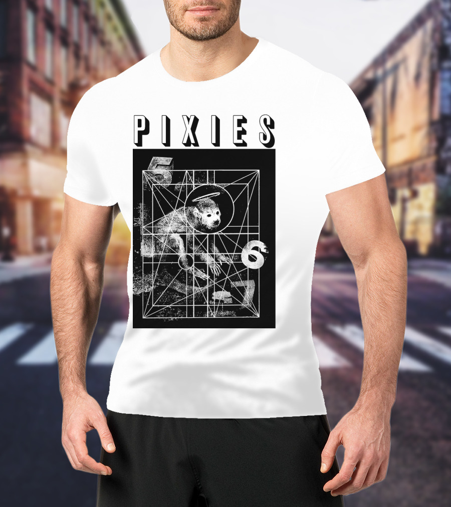 Pixies Geometric Monkey Design 567 T-Shirt