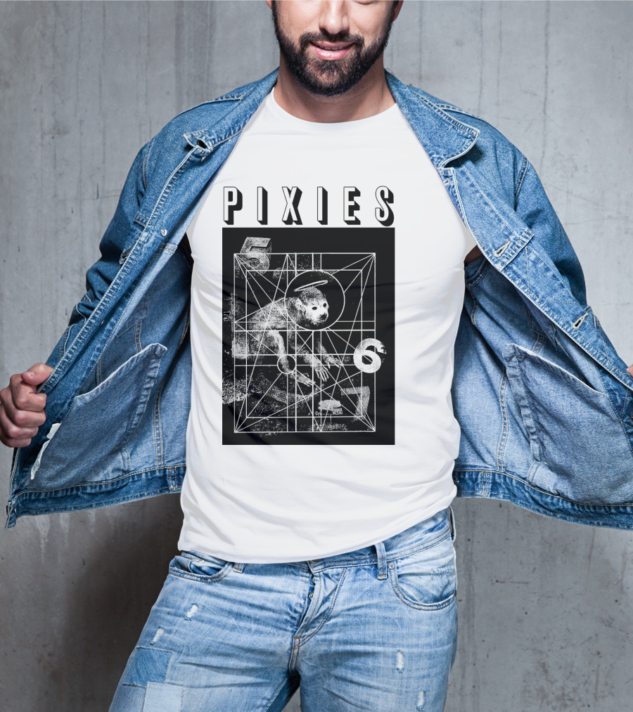 Pixies Geometric Monkey Design 567 T-Shirt