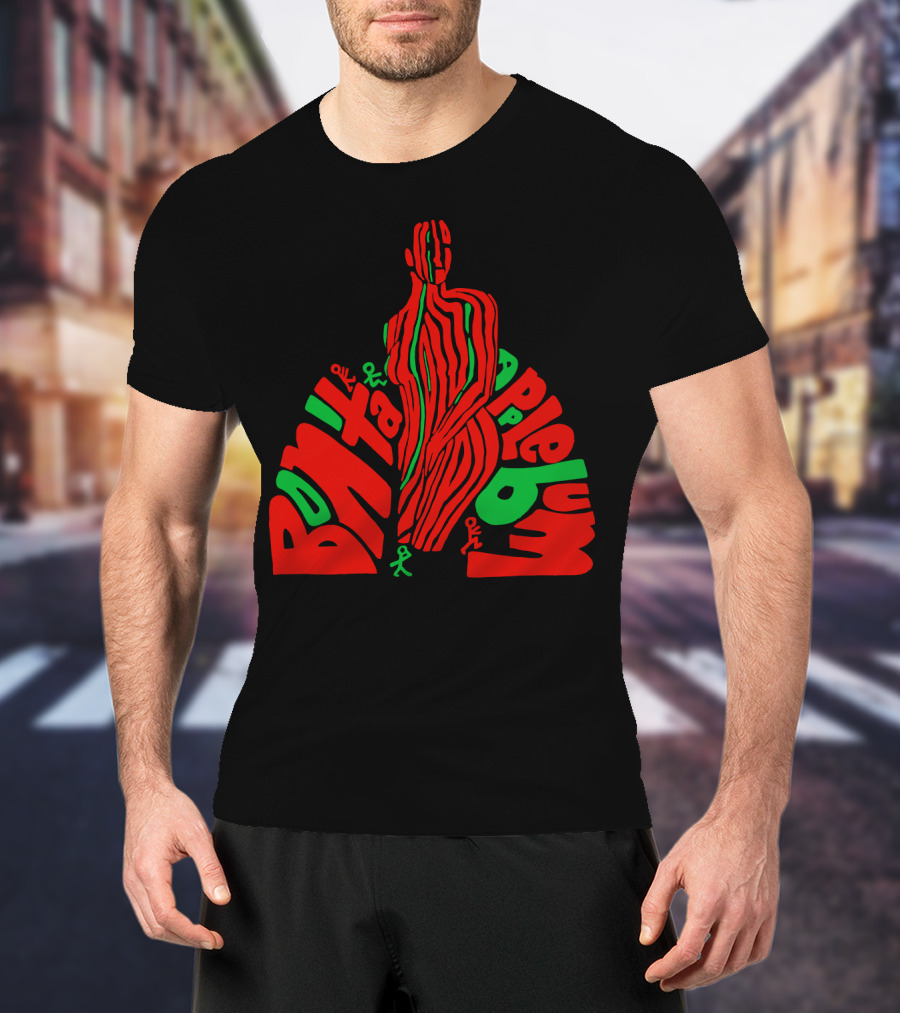 Atcq Bonita Applebum Red Green Figure T-Shirt