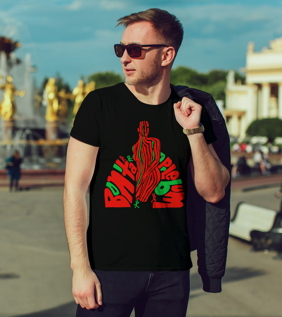 Atcq Bonita Applebum Red Green Figure T-Shirt