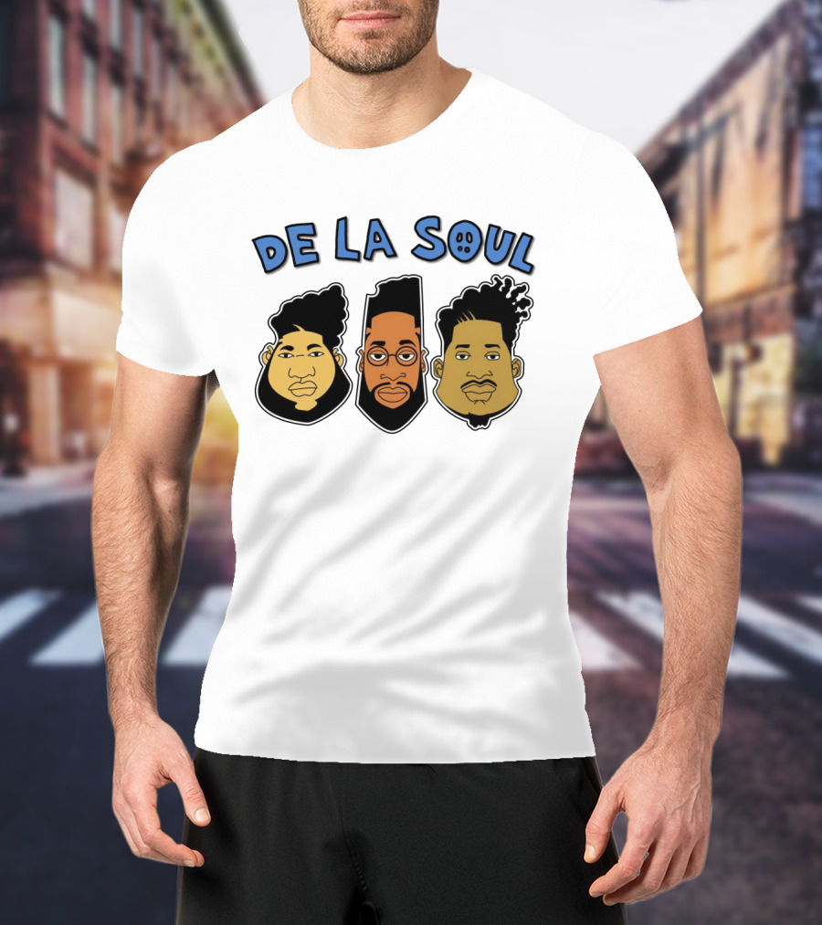 De La Soul Cartoon Faces Trio T-Shirt
