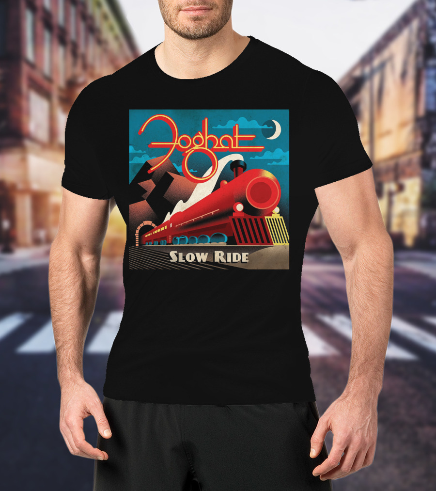 Foghat Slow Ride Retro Train T-Shirt