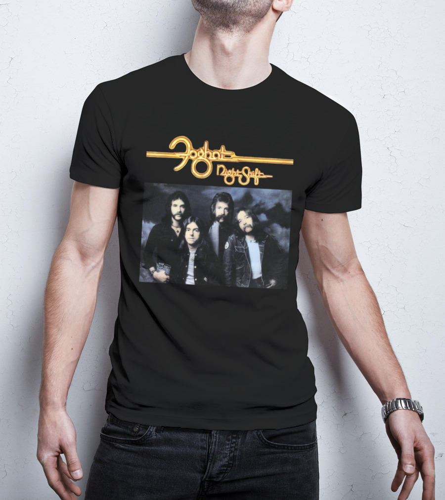 Foghat Night Shift Band Photo Album Cover T-Shirt