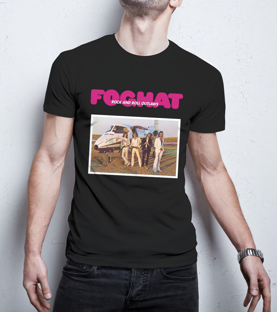 Foghat Rock And Roll Outlaws Band Jet Scene T-Shirt
