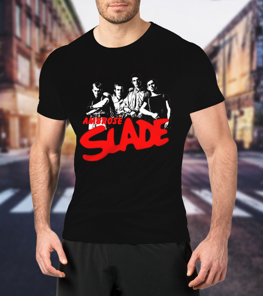 Ambrose Slade Band Graphic Black T-Shirt