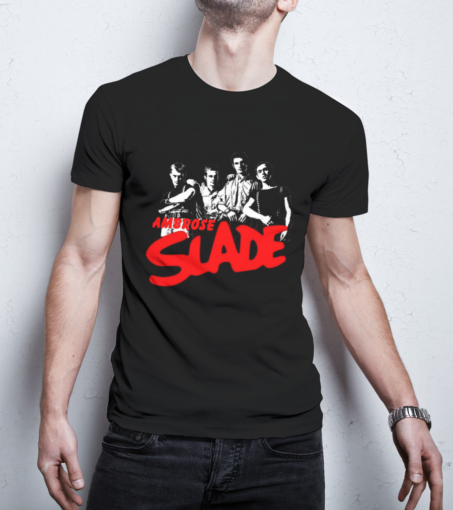 Ambrose Slade Band Graphic Black T-Shirt