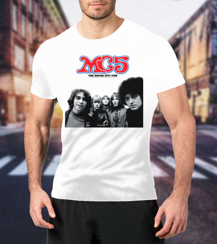 Mc5 The Motor City Five Band Retro Group Photo T-Shirt