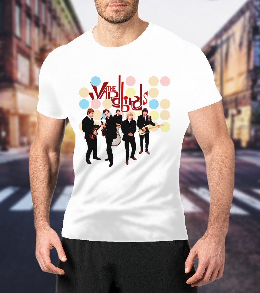 The Yardbirds Band Members With Guitars And Drums T-Shirt