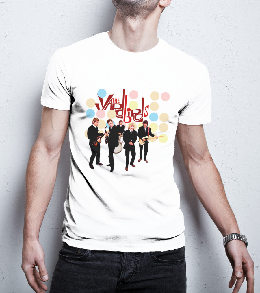 The Yardbirds Band Members With Guitars And Drums T-Shirt
