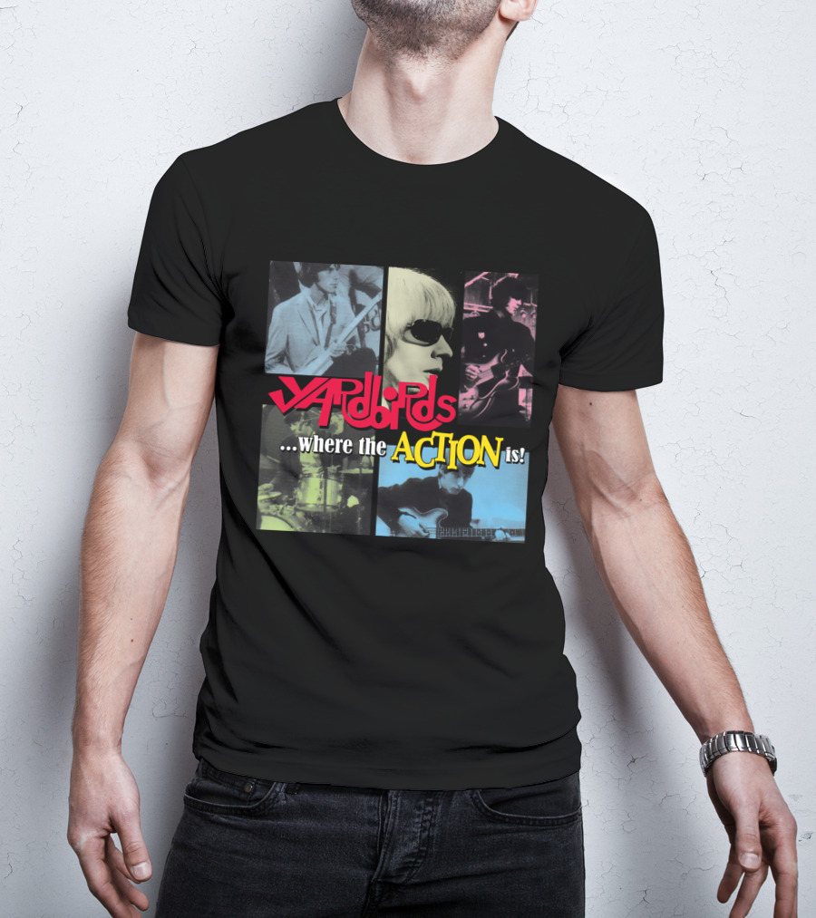 Yardbirds Where The Action Is Collage T-Shirt