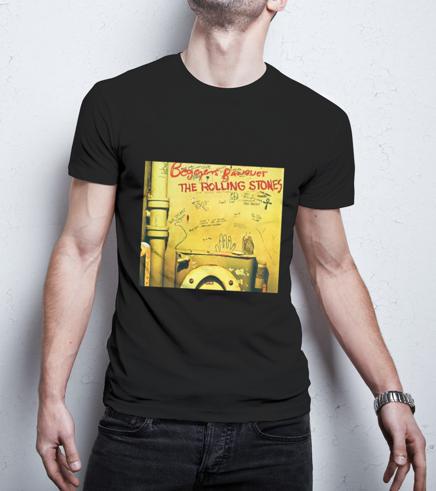 Beggars Banquet The Rolling Stones Graffiti Toilet Cover Art T-Shirt