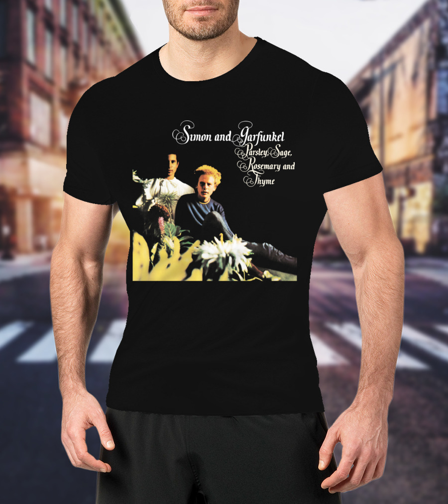 Simon And Garfunkel Parsley Sage Rosemary And Thyme Album Cover T-Shirt