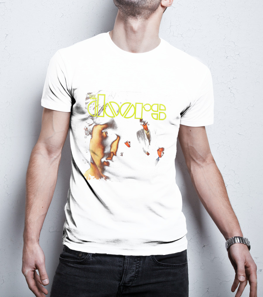 The Doors Band Members Collage In Vintage T-Shirt