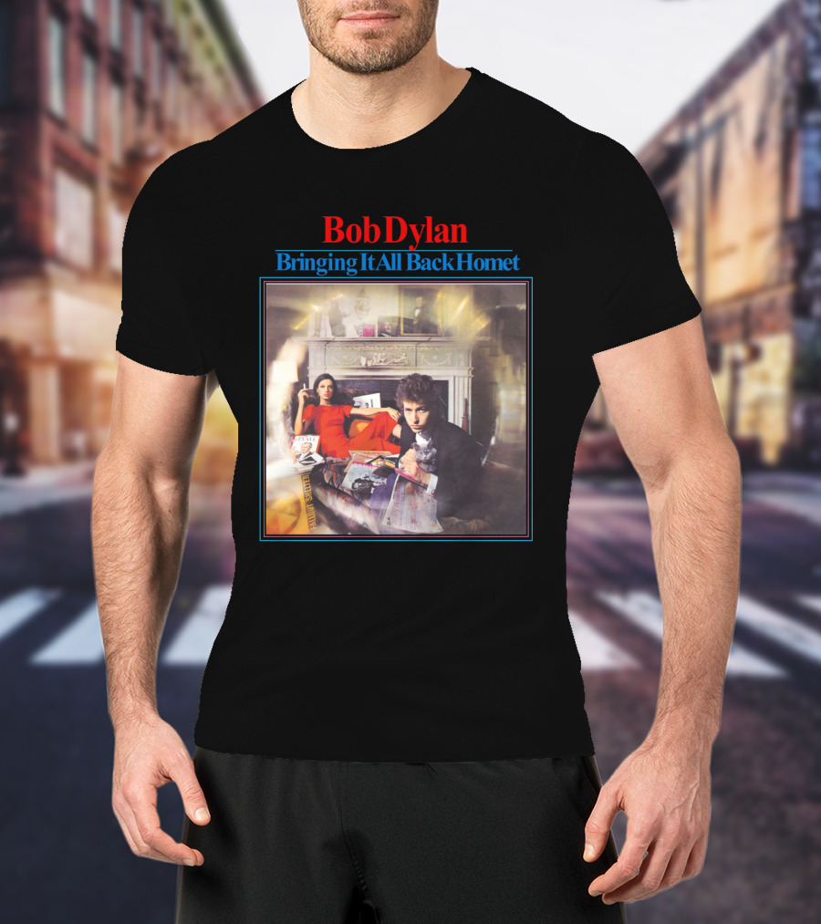Bob Dylan Bringing It All Back Home Vintage Album Cover T-Shirt