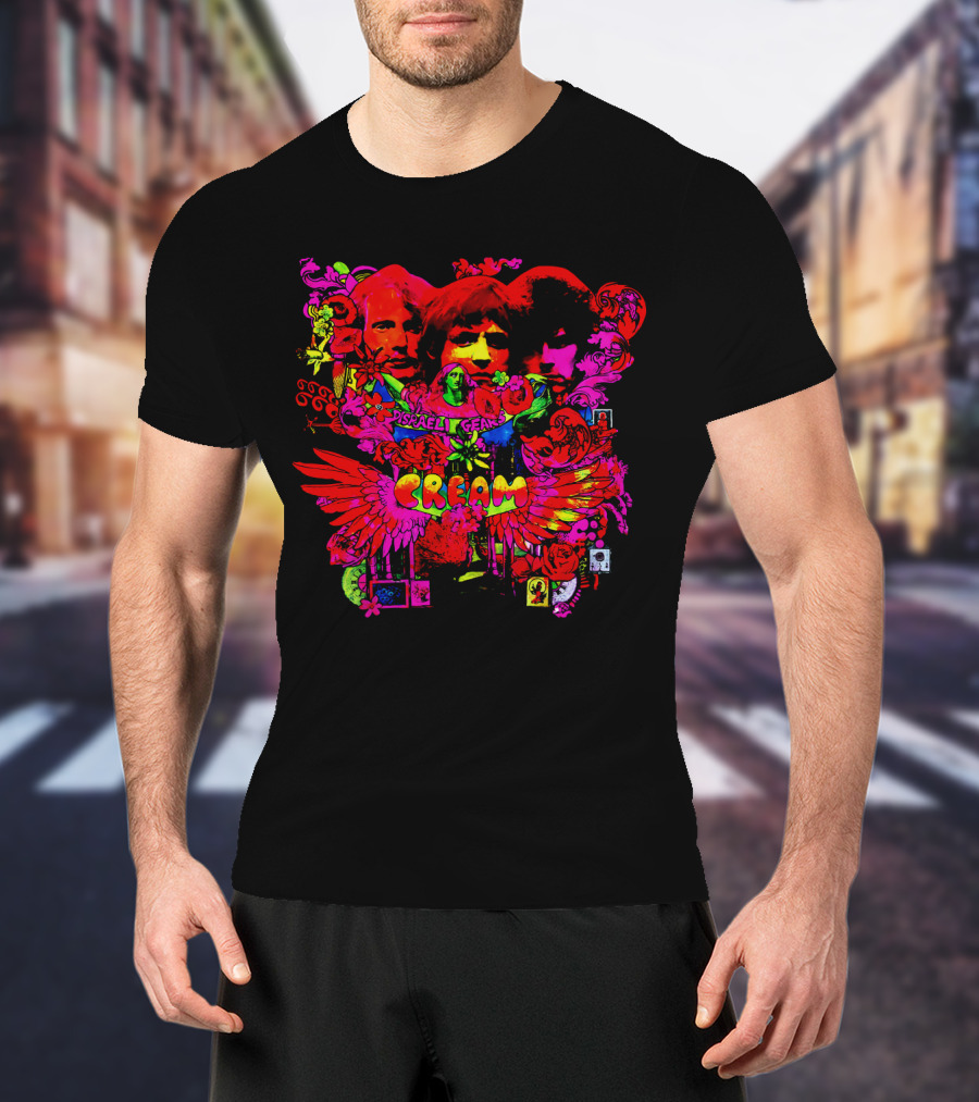 Cream Disraeli Gears 1967 Psychedelic Album Cover Art T-Shirt