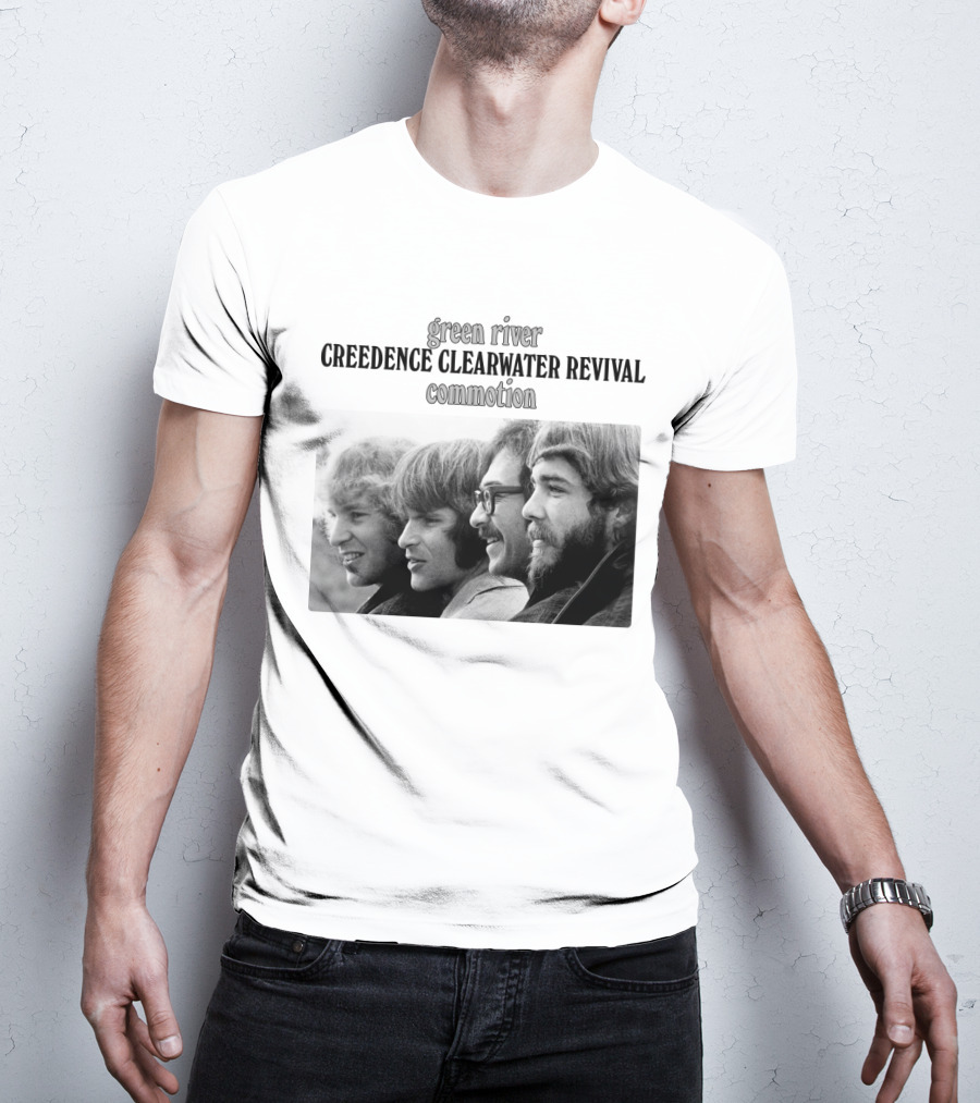 Creedence Clearwater Revival Green River Commotion Band Photo T-Shirt