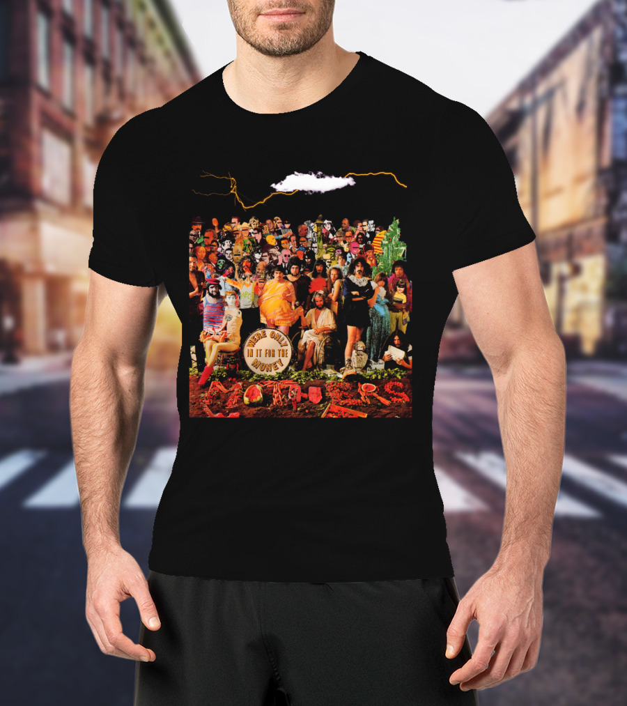 Frank Zappa We're Only In It For The Money Album Cover Collage Style T-Shirt
