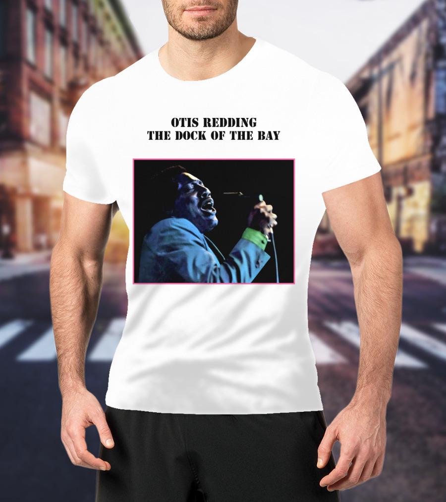 OTIS REDDING THE DOCK OF THE BAY 1968 Blue Suit Performance T-Shirt