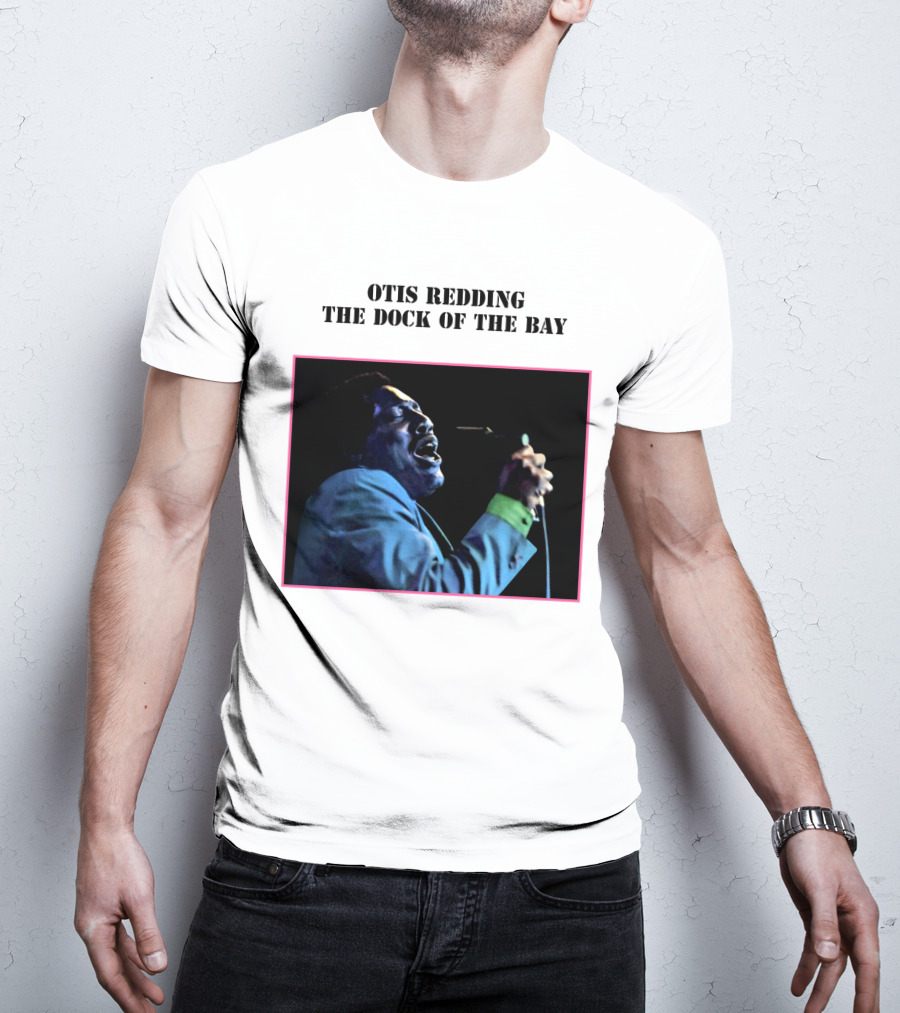 OTIS REDDING THE DOCK OF THE BAY 1968 Blue Suit Performance T-Shirt