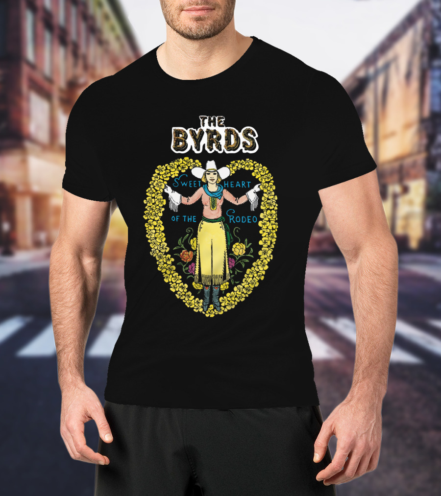 The Byrds Sweetheart Of The Rodeo Floral Western T-Shirt