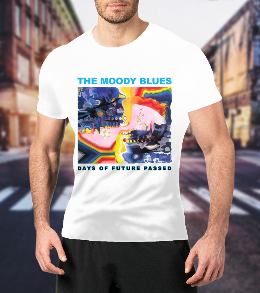 THE MOODY BLUES DAYS OF FUTURE PASSED Psychedelic Album Cover T-Shirt