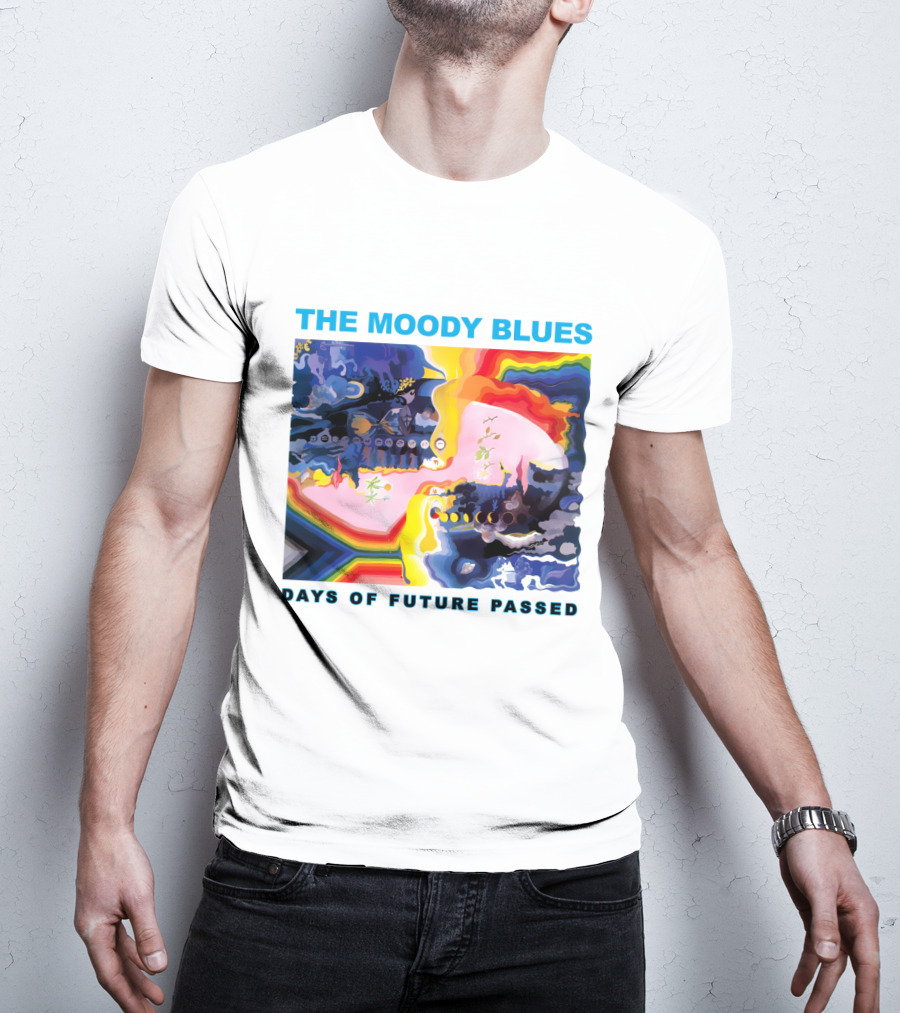 THE MOODY BLUES DAYS OF FUTURE PASSED Psychedelic Album Cover T-Shirt