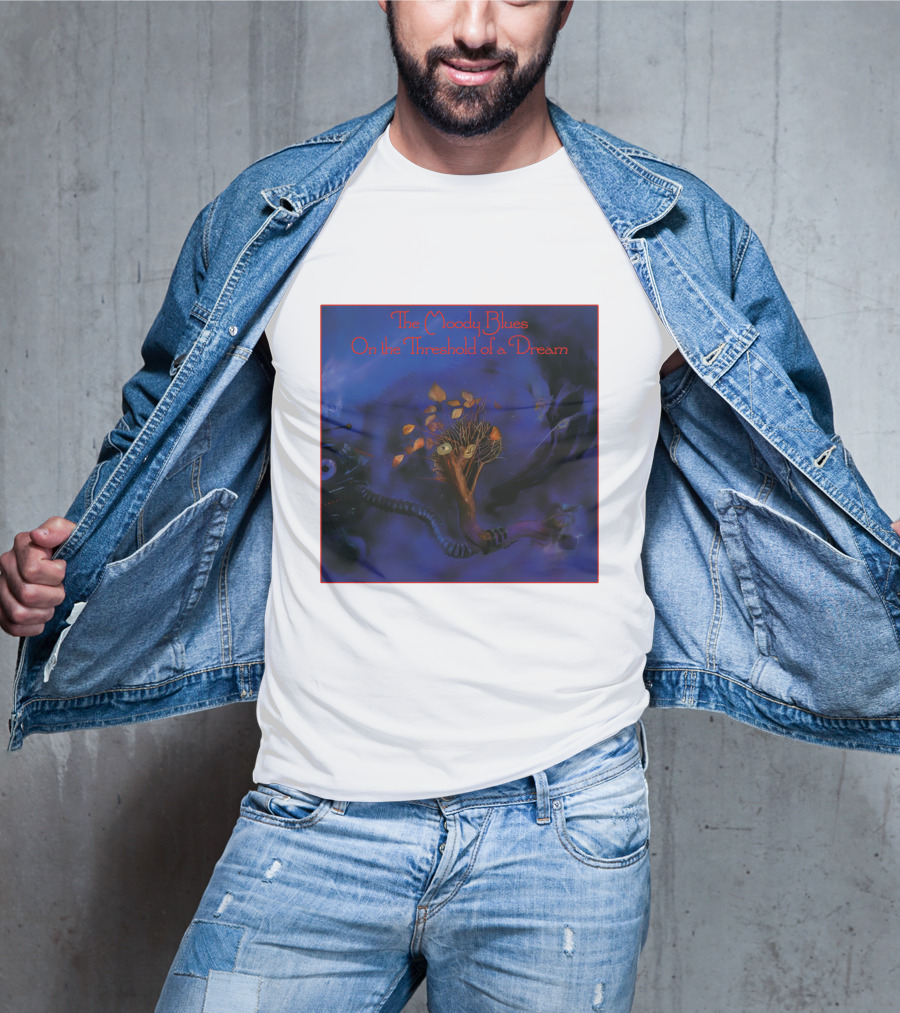 The Moody Blues On The Threshold Of A Dream Album Art With Tree And Cosmic T-Shirt