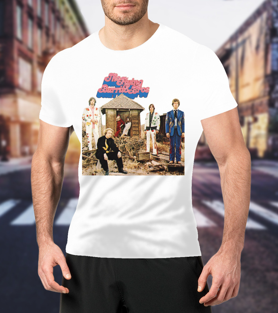 The Flying Burrito Bros The Gilded Palace Of Sin Album Cover Band Members In Colorful Suits T-Shirt