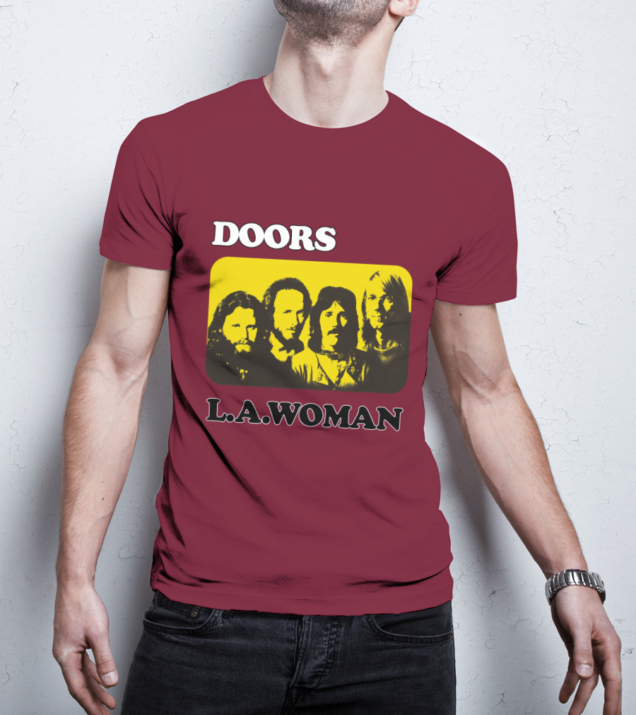 Doors L.A. Woman Album Yellow T-Shirt