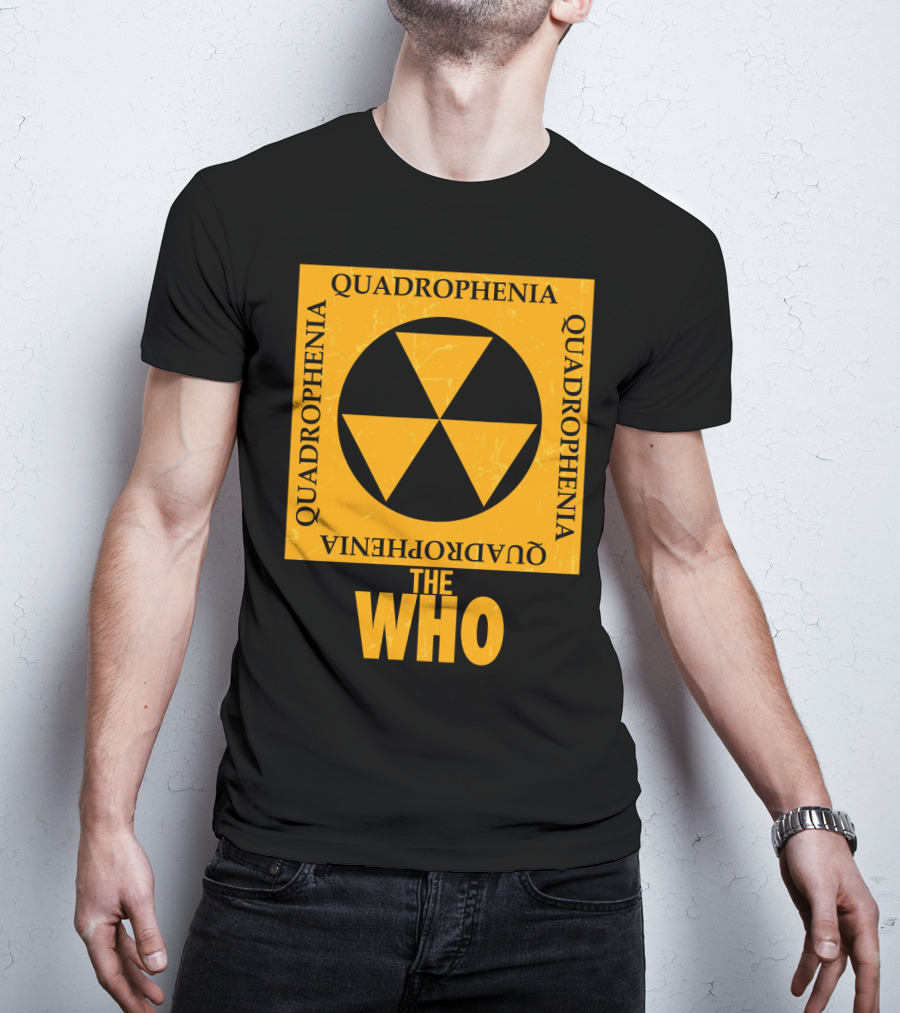 The Who Quadrophenia Yellow Radiation Symbol Square T-Shirt