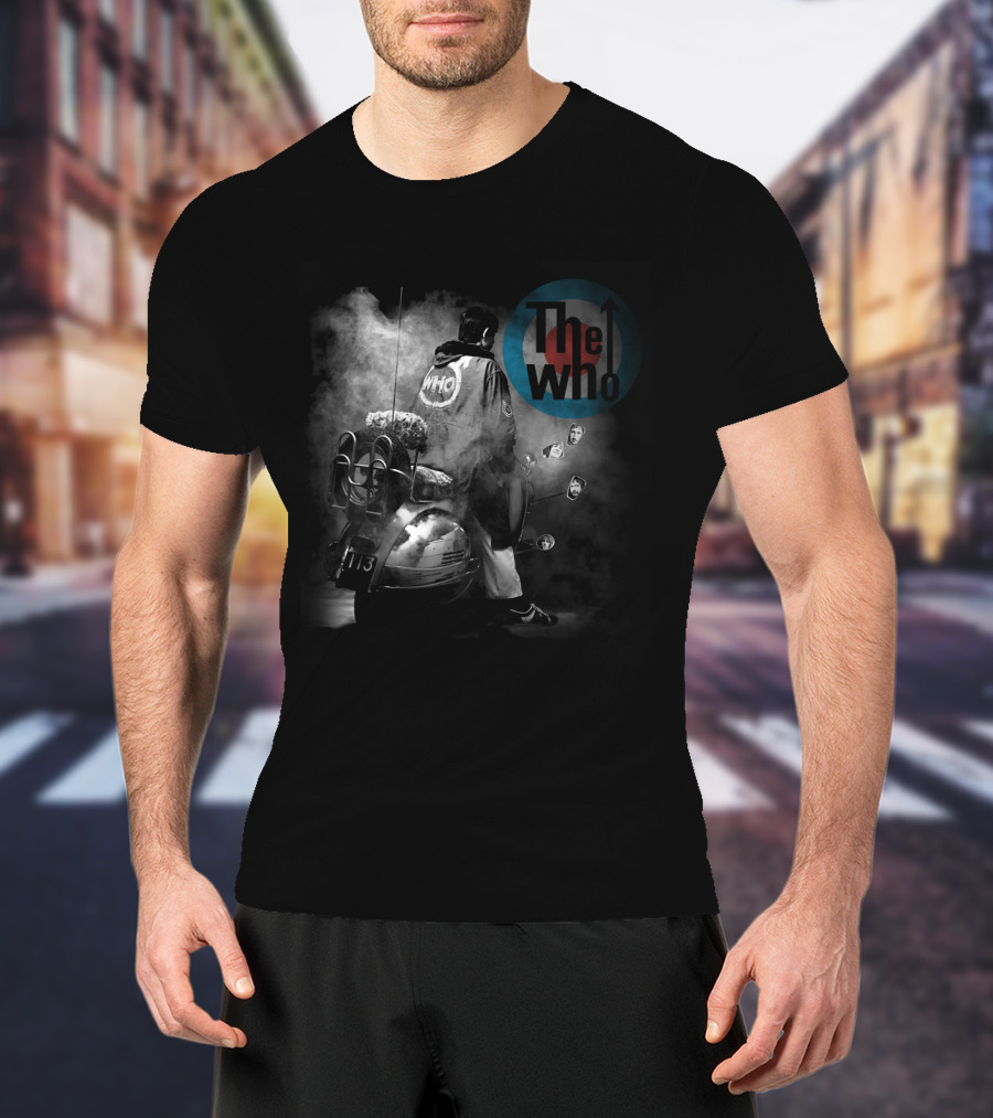 The Who Quadrophenia Mod Scene Vespa Scooters Rock Album Art T-Shirt