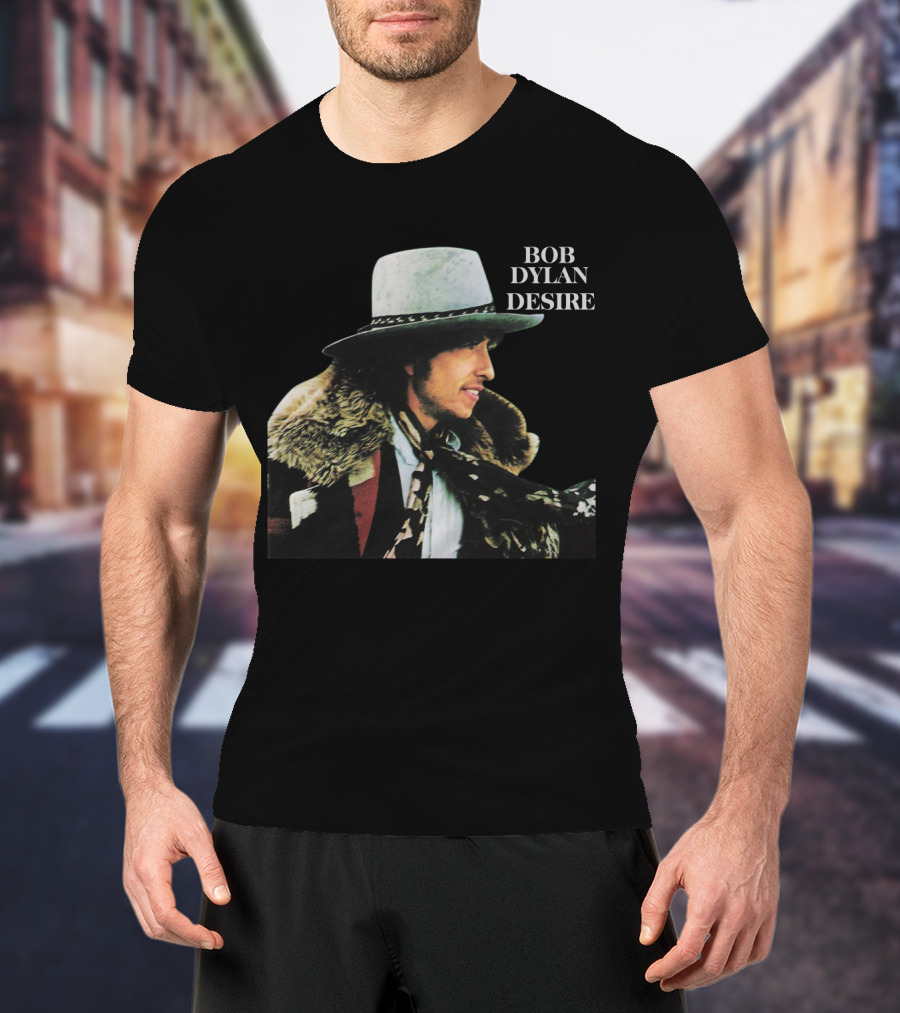 Bob Dylan Desire Fur Coat Hat 1976 Album Cover T-Shirt