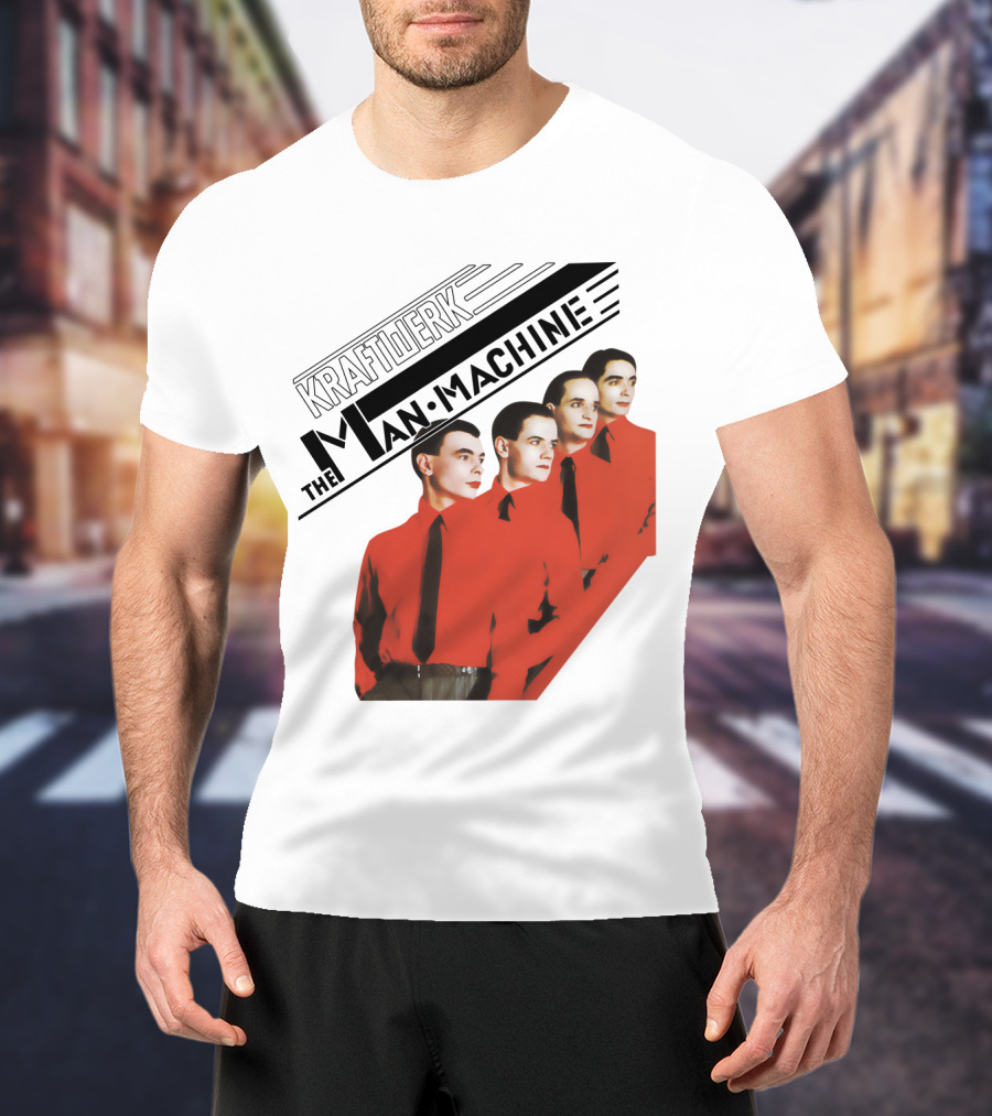 Kraftwerk The Man Machine Album Art Red Outfit Quartet T-Shirt