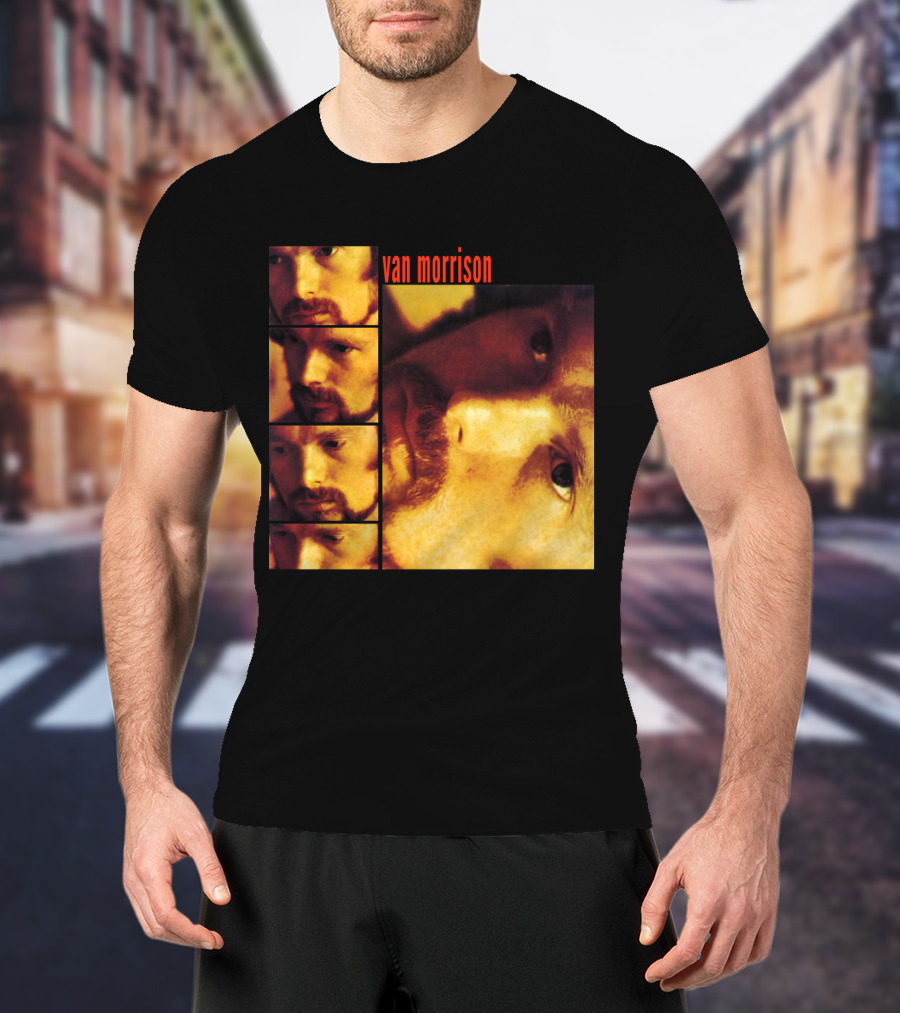 Van Morrison Moondance 1970 Album Cover Multiple Portraits T-Shirt