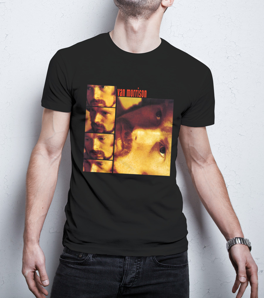 Van Morrison Moondance 1970 Album Cover Multiple Portraits T-Shirt