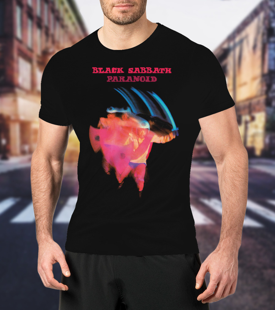 Black Sabbath Paranoid 1970 Album Cover T-Shirt