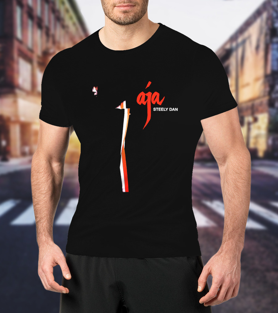 Steely Dan Aja Album Cover Red And White Abstract T-Shirt