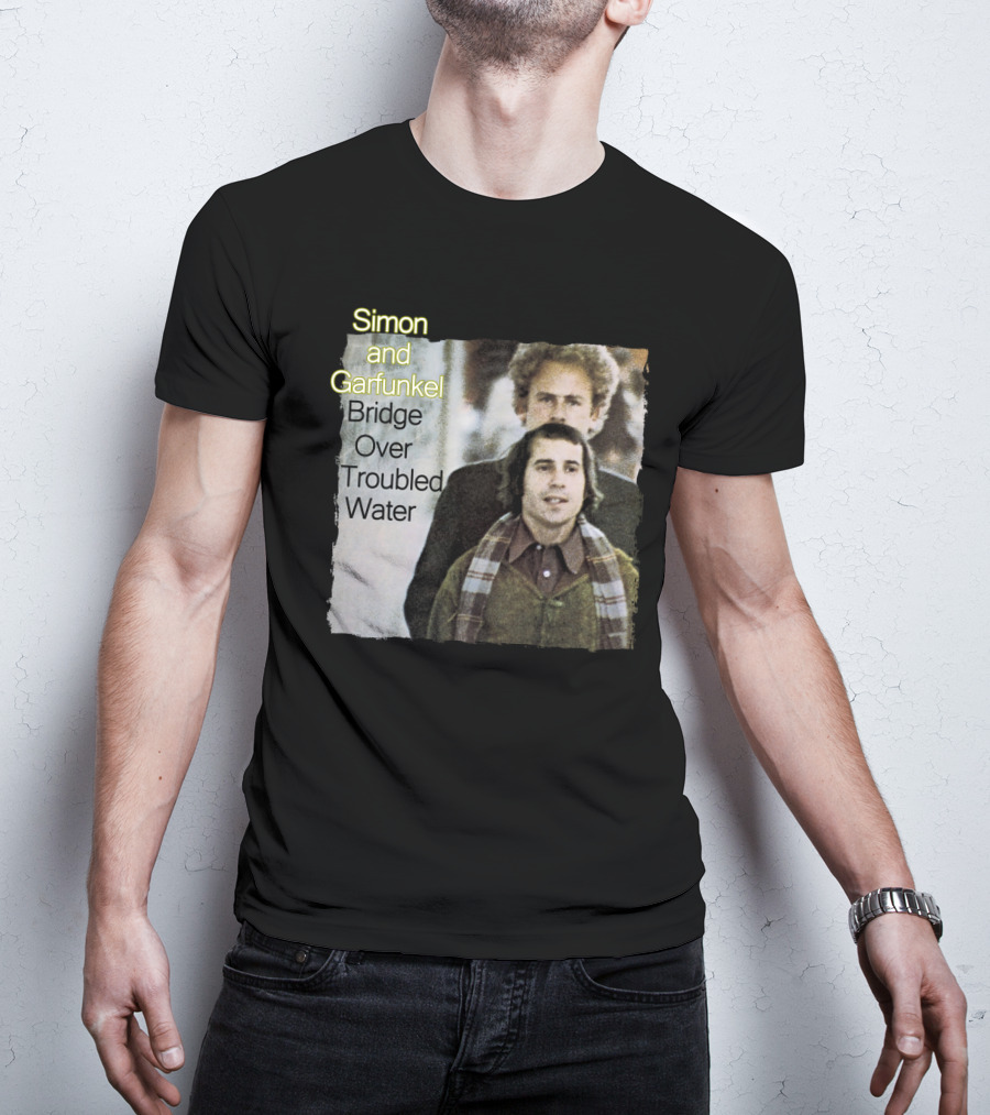 Simon And Garfunkel Bridge Over Troubled Water 1970 Album Cover T-Shirt